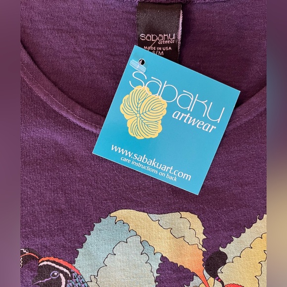 Sabaku Artwear Purple Desert Cactus Bird Dress Pockets S/M NWT - Picture 3 of 7